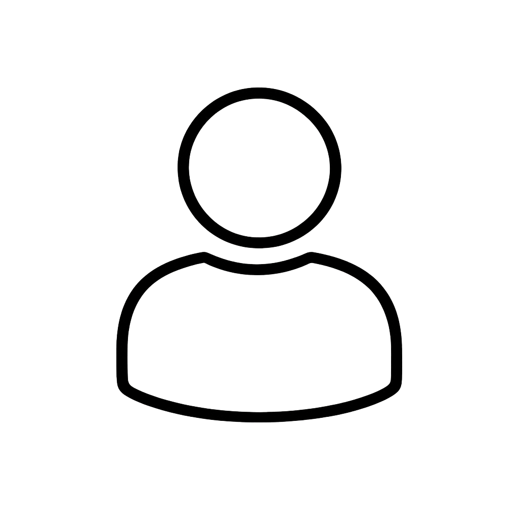 Person Icon with Transparent Interior