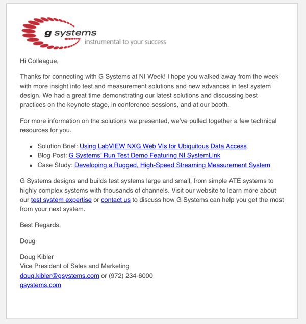 Post Trade Show Email Template Post Trade Show Email Template