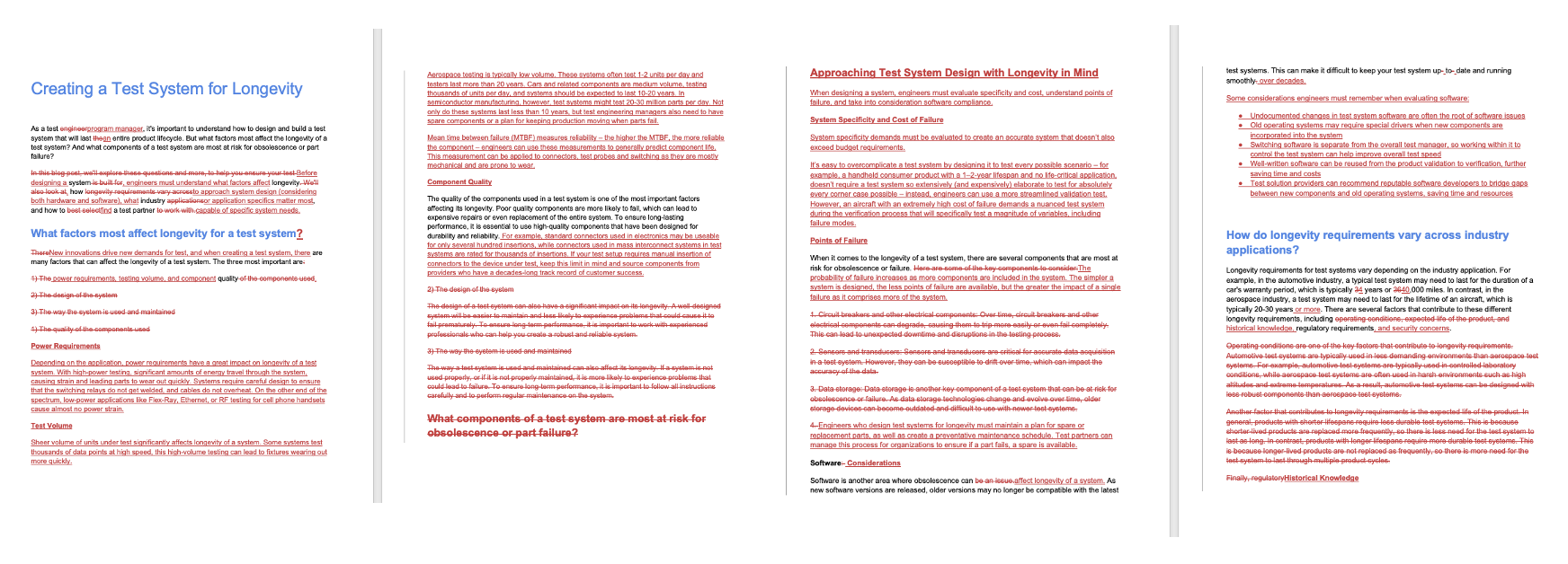 Edits to AI generated content