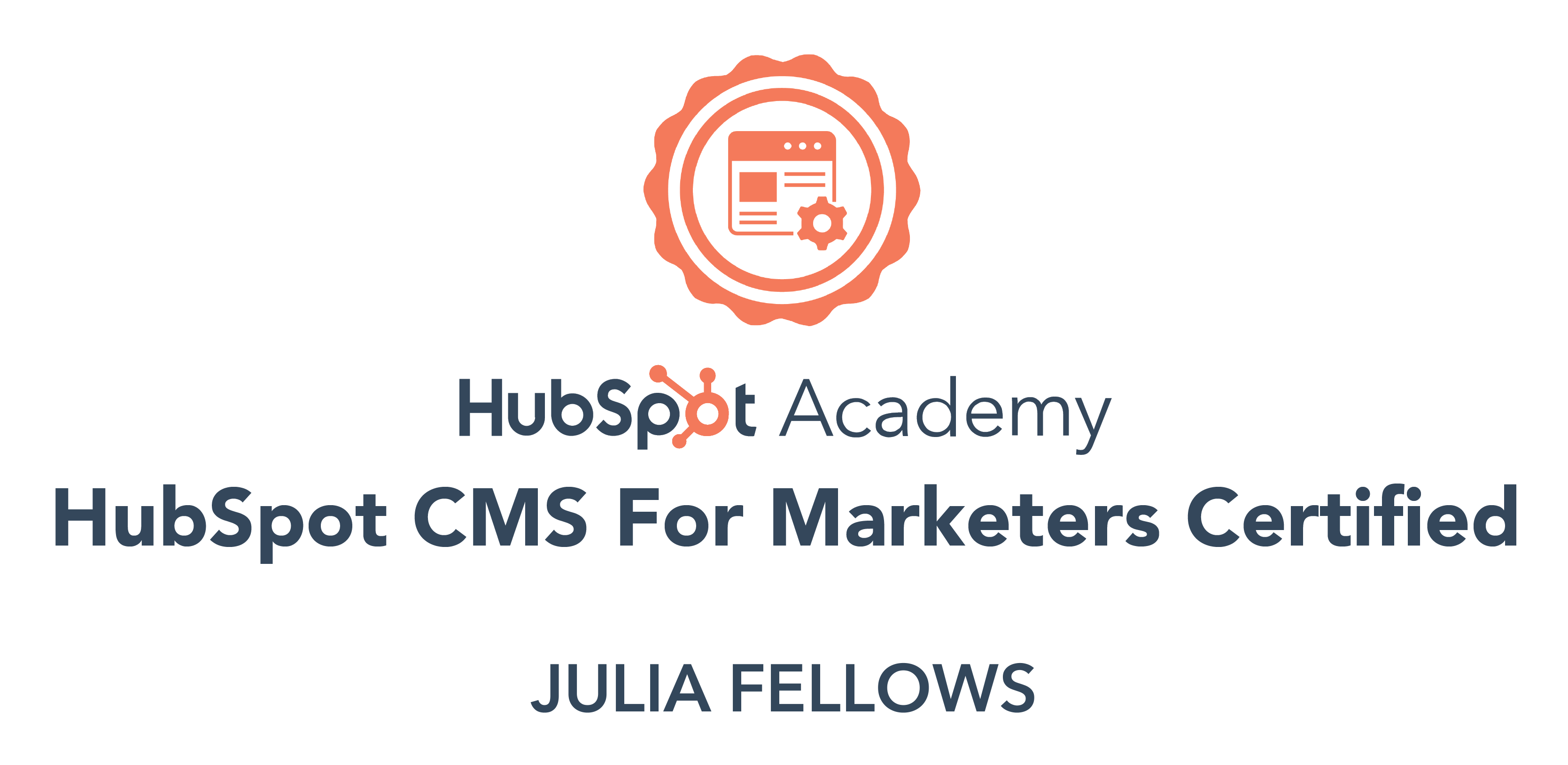 HubSpot CMS for Marketers Certified