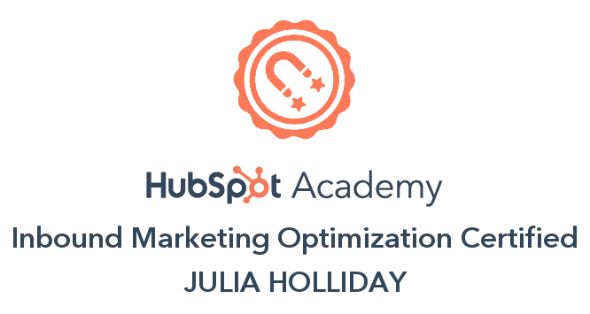 Holliday_Inbound Marketing Optimization Certified