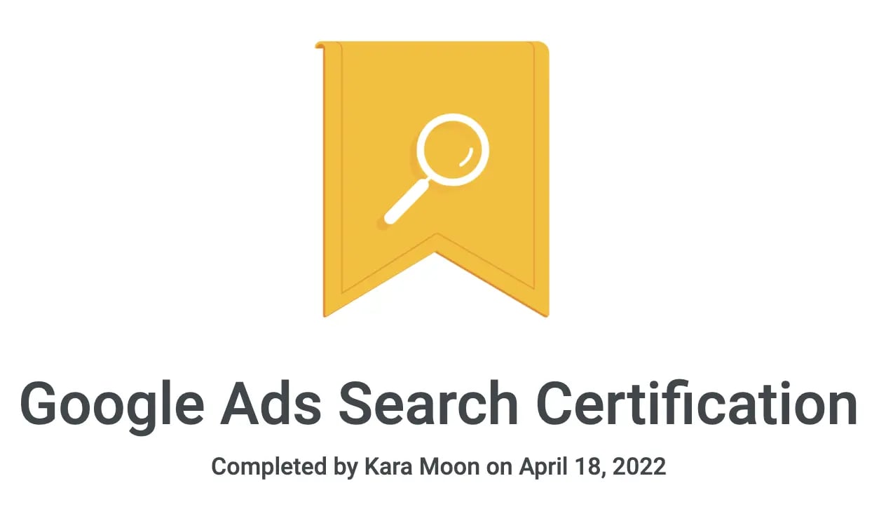 Kara Moon_Google Ads Search Notification