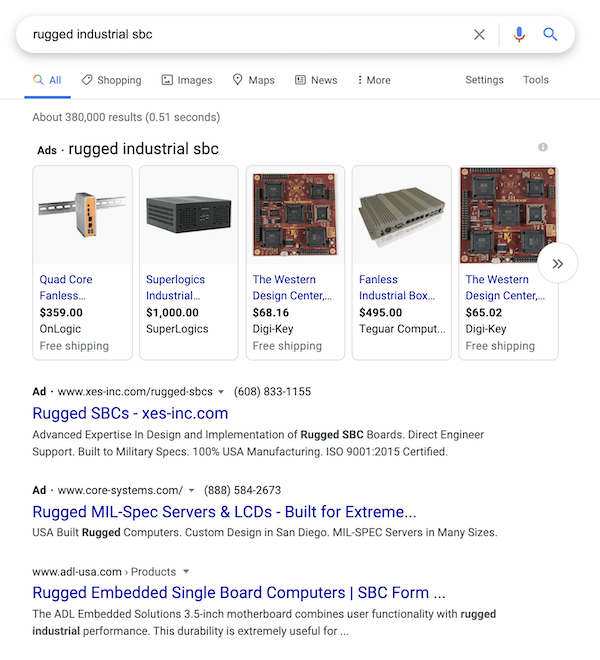 Example google search