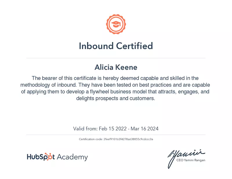 Alicia-Keene-Inbound-Certification